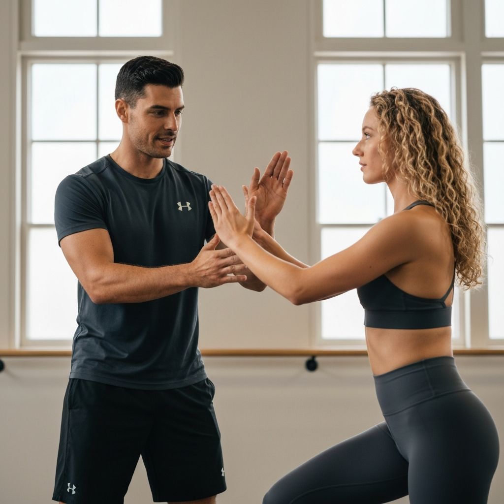 Instructor demonstrating proper movement technique